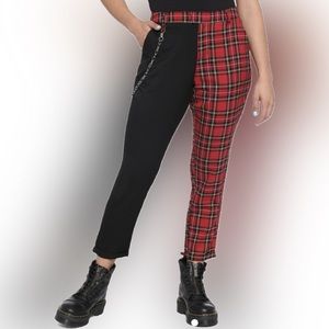 Punk Rock Plaid Split Leg Pants Size XS (0-1) hot topic